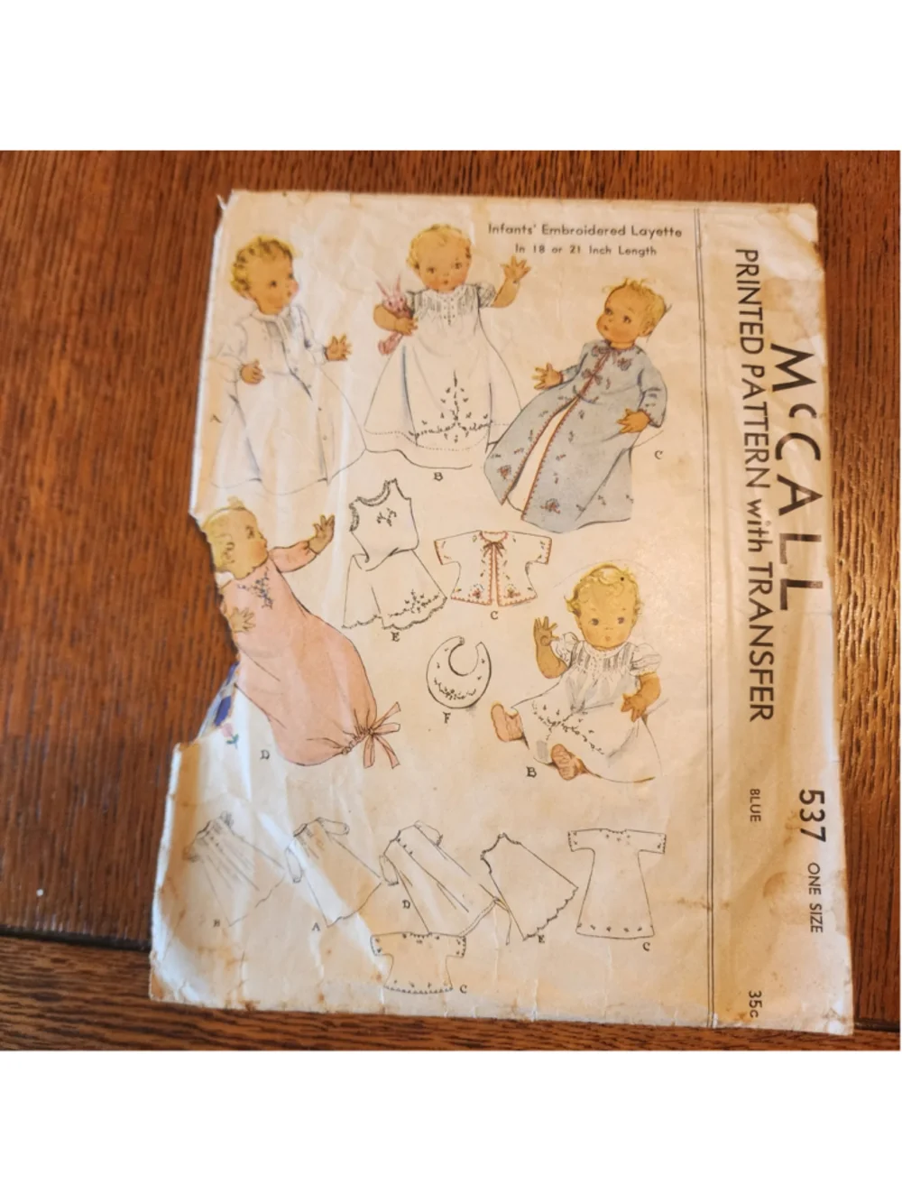 Vintage Baby Layette Sewing Patterns McCall 537 1162 Simplicity 652-Lot of 3